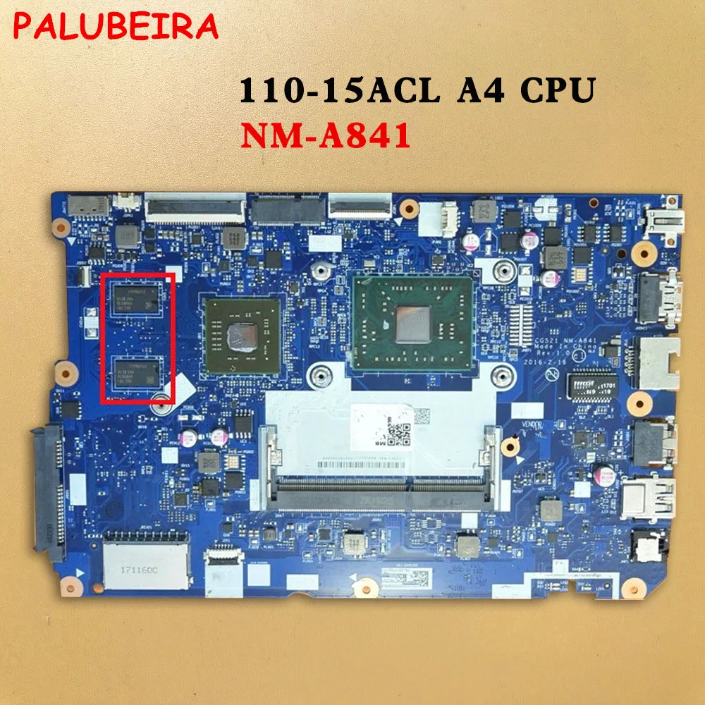 PALUBEIRA NM A841 для lenovo 110 15ACL Материнская плата ноутбука A4 cpu с чипами vga DDR3 100% полностью
