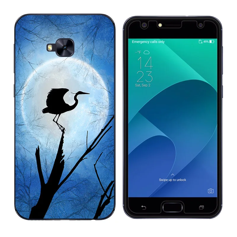 Чехол для Asus Zenfone 4 Selfie ZD553KL мягкий силиконовый чехол с ручным принтом Для 5 &quot