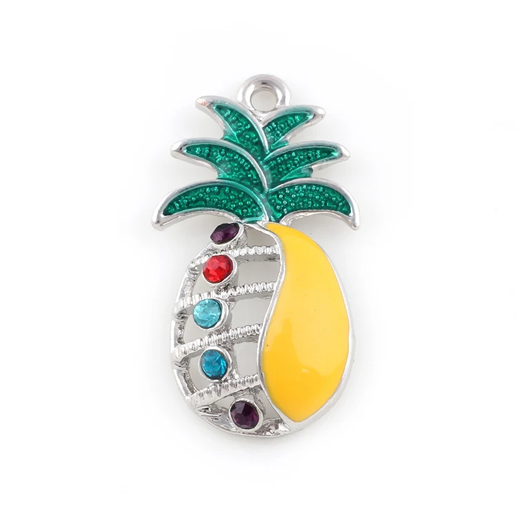 

20PCS Newest Hollow Pineapple Dangle Charms Crystal Pendant Fit Handmade Bracelet Accessories