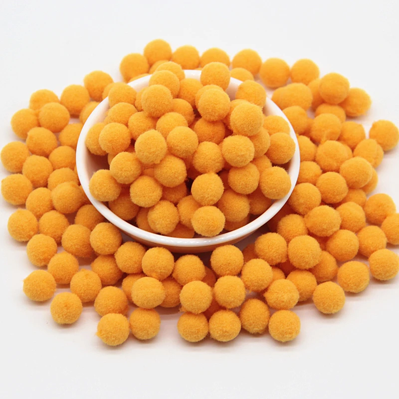 38Orange Помпон 8 мм, 10 мм, 15 мм, 20 мм, 25 мм, 30 мм, круглые помпоны, меховые шарики, поделки своими руками, помпоны для детей, свадебная одежда, шитье, домашние украшения - Цвет: 38Orange