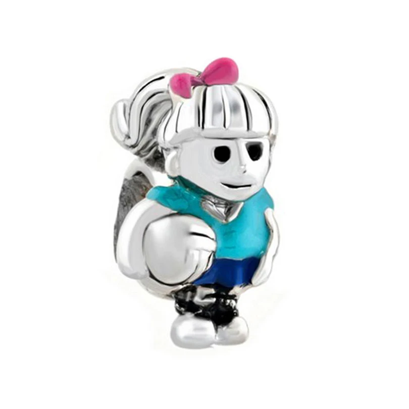 

Wholesale 10 Pieces Feminine Jewelry, DIY Beads, Basketball Baby, Cheerleader, Football, Badminton Baseball Amulet Beads