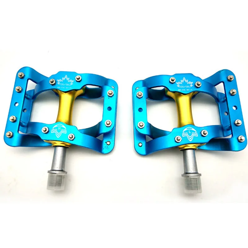 QC gold bule MTB горный велосипед педали противоскользящие горные сверхлегкие велосипед 3 герметичные подшипники Подшипник педали колышки для BMX Аксессуары - Цвет: QC gold bule