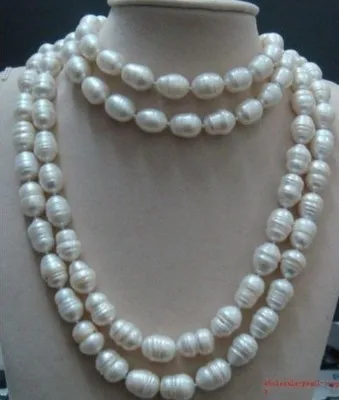 

Free shipping EXQUISITE A+ WHITE BAROQUE NATURAL PEARL NECKLACE 50inch / Cheap Shipping 1PCS