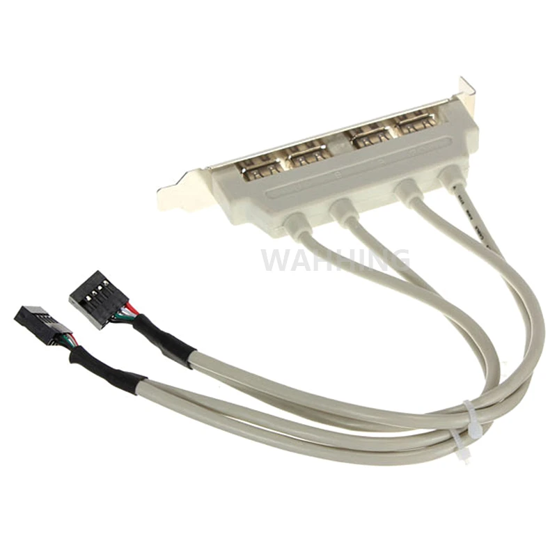 Материнская плата с 4 портами USB 2 0 на 9 Pin кронштейн удлинительного кабеля адаптер