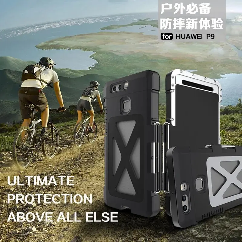 

Защитный чехол KING для Huawei P9 R-JUST, роскошный металлический алюминиевый Прочный чехол для Huawei Ascend P9, мобильный телефон, чехлы на заднюю панель