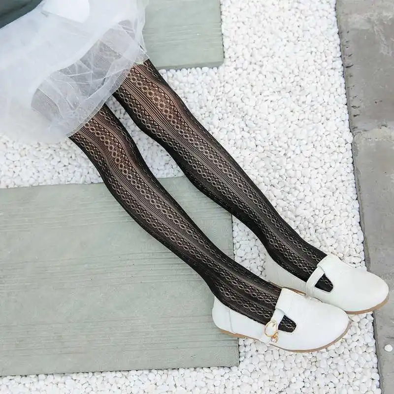 Детские колготки для девочек Летние ультратонкие кружевные балетные