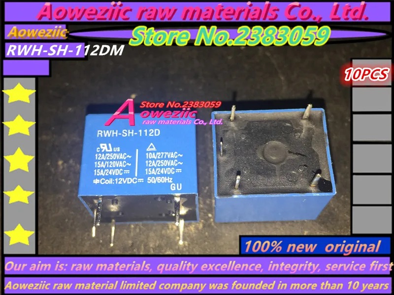 

Aoweziic (10PCS) New original RWH-SH-112DM RWH-SH-112DM a group normally open 15A 4 feet DC12V power relay