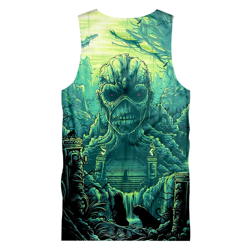 CJLM дропшиппинг футболки без рукавов человек хип хоп панк готический Singlets Лето для мужчин прохладный принт череп на бак Топ волшебный глаз майки