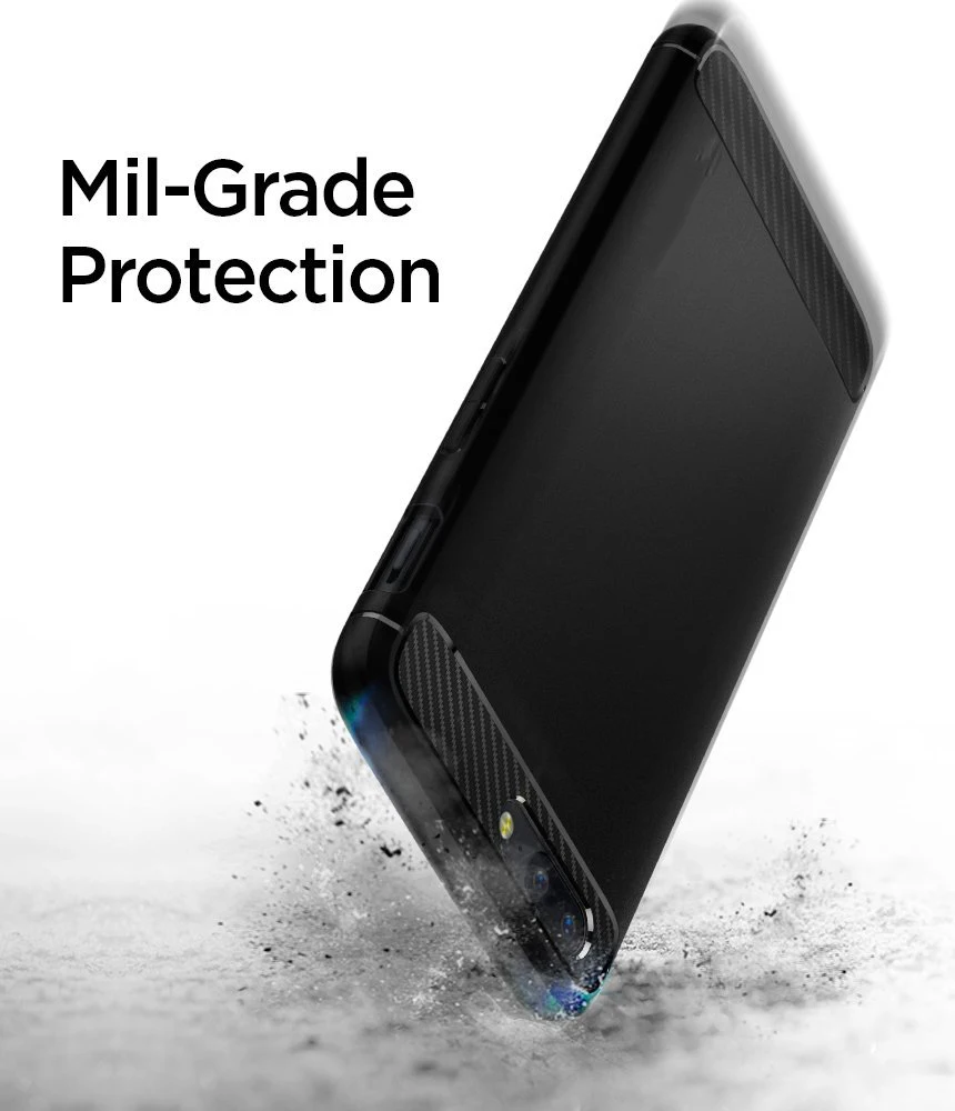 100% Original OnePlus 5 Rugged Armor Case Carbon Fiber Texture Flexible Military Grade Cases for with Retail Package |