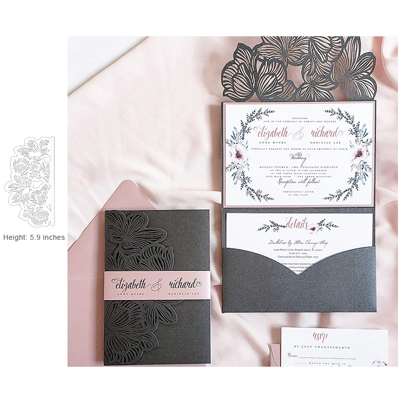 Свадебные приглашения металлическая вырубка Скрапбукинг Ремесло высечка для DIY