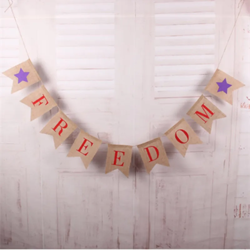 2049 New Freedom American Independence Day National Flags Banners Linen Covetail banners decorations | Дом и сад