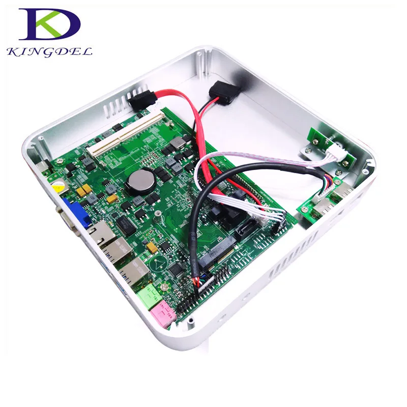 Kingdel тонкий клиент ПК мини настольный Intel Celeron 1037U/1007U двухъядерный HDMI USB3.0 VGA Wifi