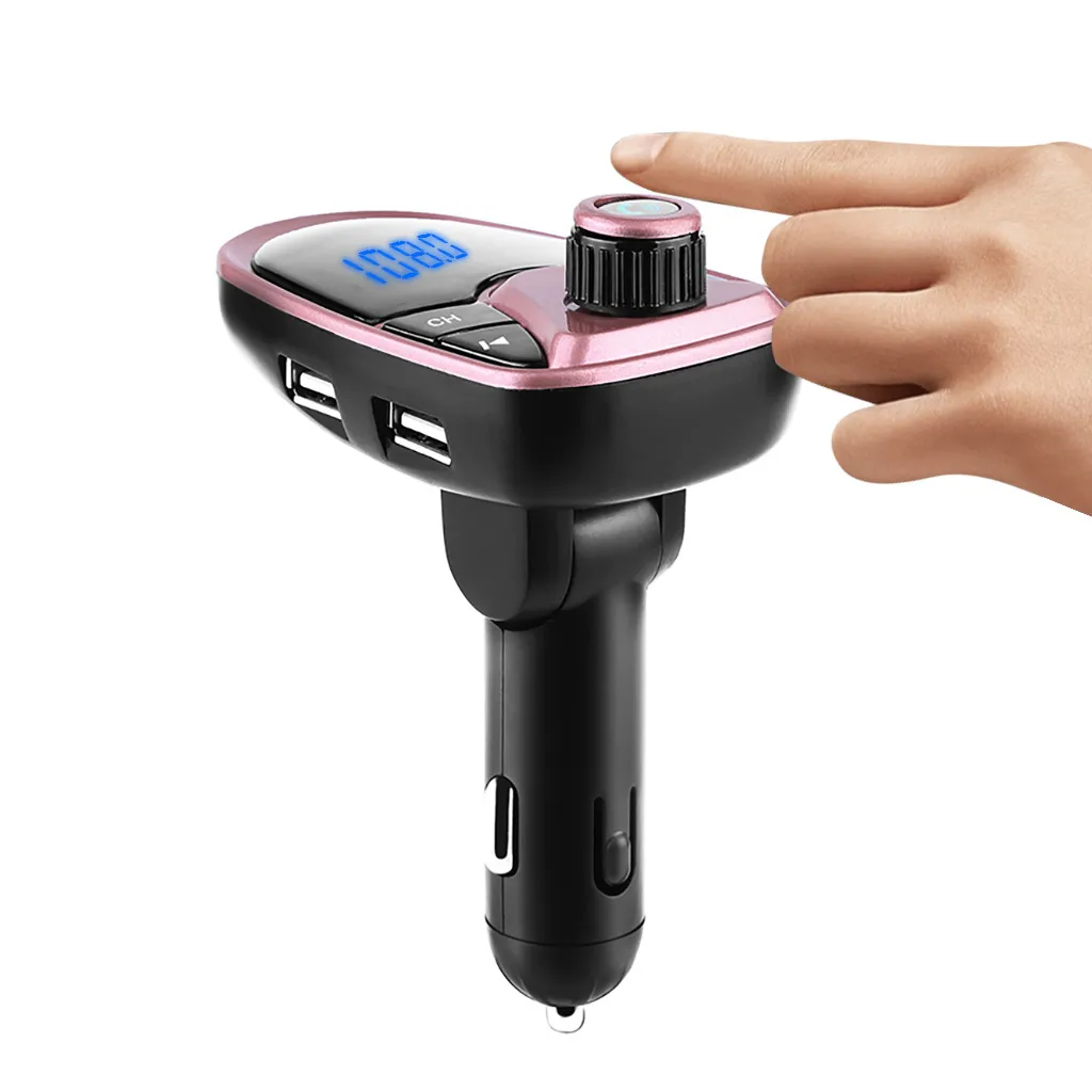 Автомобильный комплект громкой связи беспроводной Bluetooth fm-передатчик ЖК MP3-плеер USB зарядное устройство 2.1A автомобильные аксессуары Handsfree Авто fm-модулятор