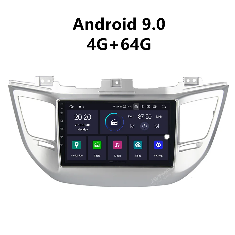 

JSTMAX 9 ''Android 9,0 4G + 64G ISP экран автомобильный DVD Радио стерео плеер для Hyundai Tusun 2016 2017 радио