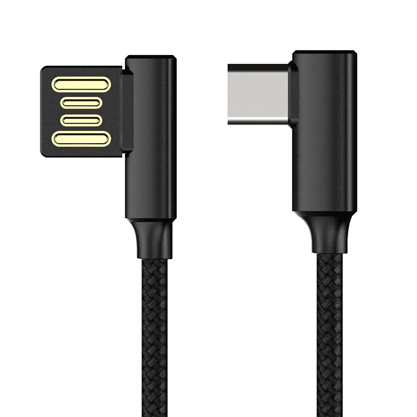 90 градусов локоть USB Тип C кабель для передачи данных USB-C 3 0 Быстрая зарядка