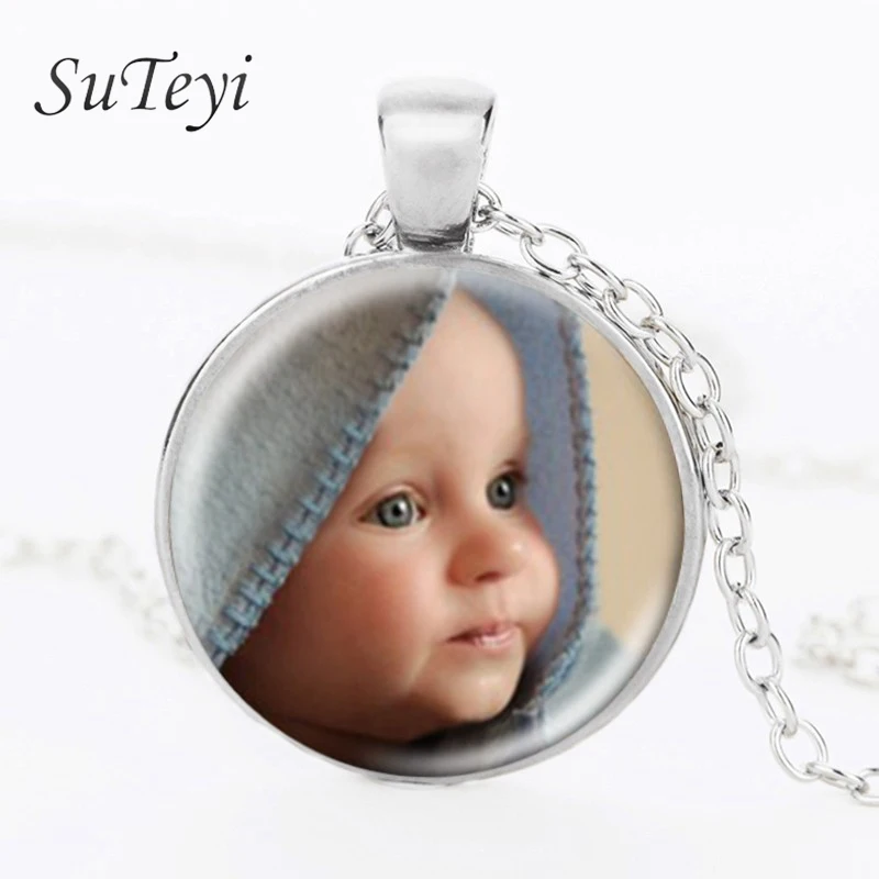 

Custom Personalized Photo Necklace Pendant Photo of Your Baby Child Mom Dad Grandparent Loved One Gift for Family Member Gift