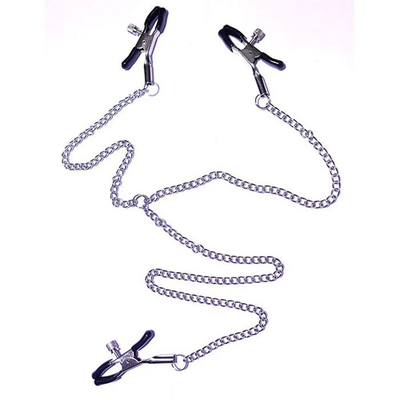 Зажимы для сосков и груди металлическая цепочка женщин секс-игрушка пар зажим