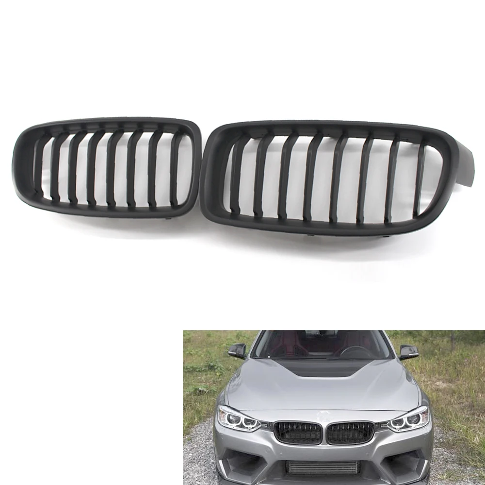 Матовая Черная передняя ножевая решетка 8 дюймов для BMW F30/F31 Sedan/Wagon 12-17 | Автомобили