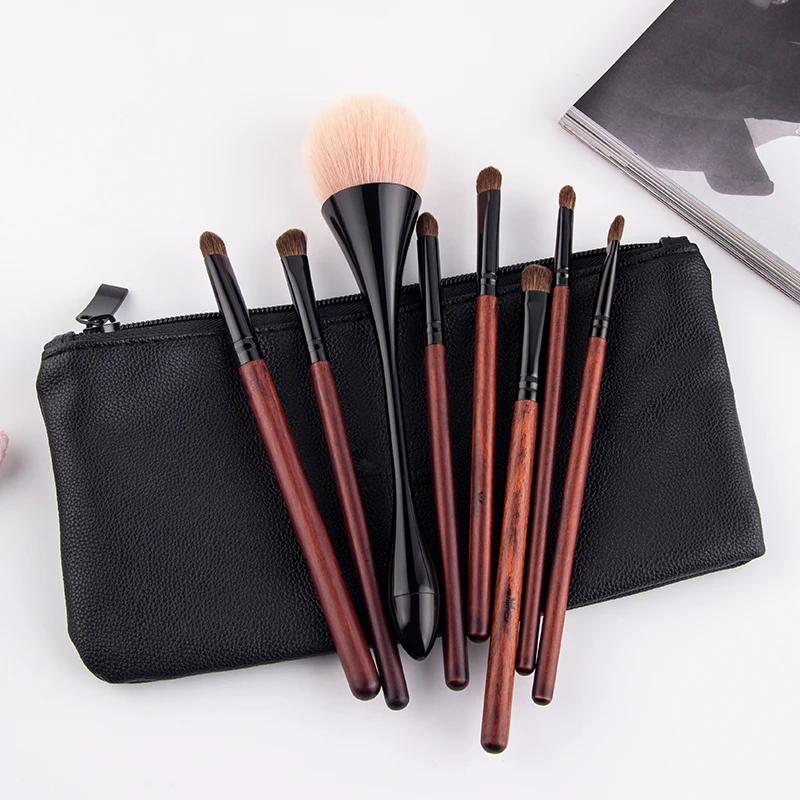 7 кистей для макияжа Anmor конский волос с 1 пудрой профессиональный консилер кисть