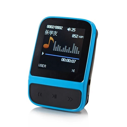 Blue JINSERTA спортивный 4 Гб MP3 плеер смарт-браслет часы Шагомер HIFI lossless рекордер fm-радио портативный музыкальный плеер - Цвет: Blue