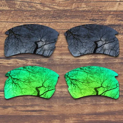 Black and Green ToughAsNails поляризованные Сменные линзы для солнцезащитных очков Оукли Flak 2,0 XL(только линзы)-несколько вариантов - Цвет линз: Black and Green