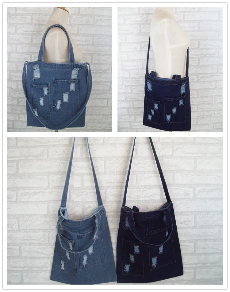 Женские винтажные джинсы модные через плечо для шоппинга|Сумки с ручками| |