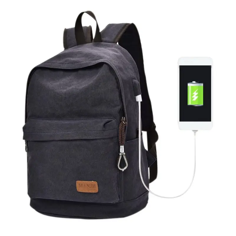 Blue Black Открытый usb зарядка рюкзак большой емкости рюкзак ноутбук школьная сумка рюкзак для пеших прогулок путешествия студентов - Цвет: Blue Black
