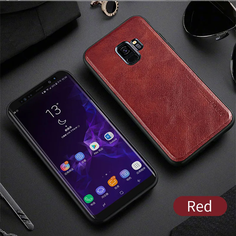 Red X-Level кожаный чехол для samsung S9 Plus мягкий Силиконовый противоударный чехол для samsung Galaxy s9 s9+ чехол - Цвет: Red