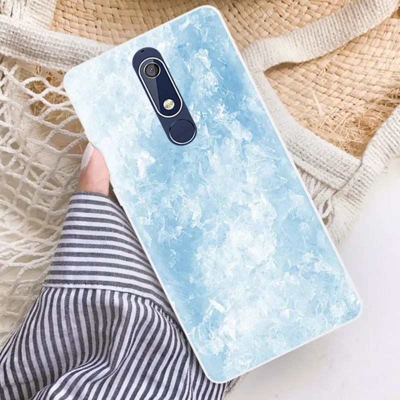Для Nokia 5 1 установлены Случаи чехол Роскошные Мягкие TPU телефон кирпич задняя