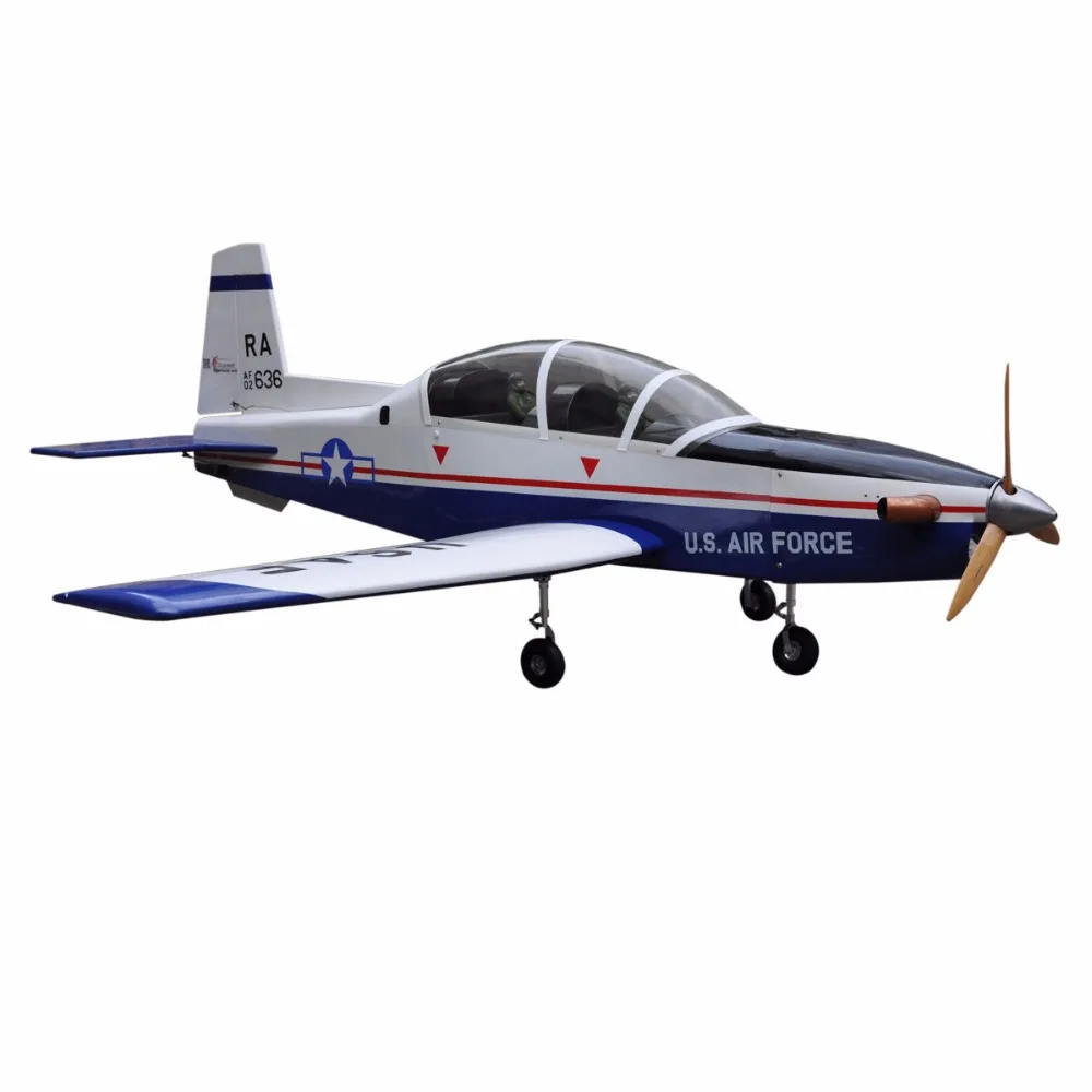 Спортивный масштабный самолет T 6A Texan II RC Airplane Gas 8 CH 30cc 78 7 &quotBalsa Wood Aircraft|rc airplane