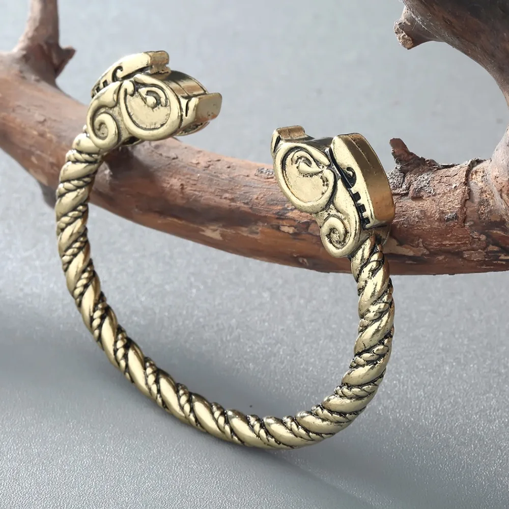 CHENGXUN Viking браслет мужской Pagan ювелирные изделия дракон Открытый манжета для