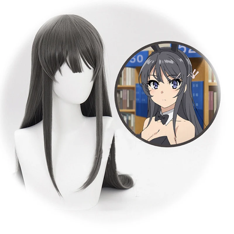 ROLECOS Mai Sakurajima Косплей волосы Аниме Seishun Buta Yarou wa Bunny Girl Senpai no Yume wo Minai Длинные