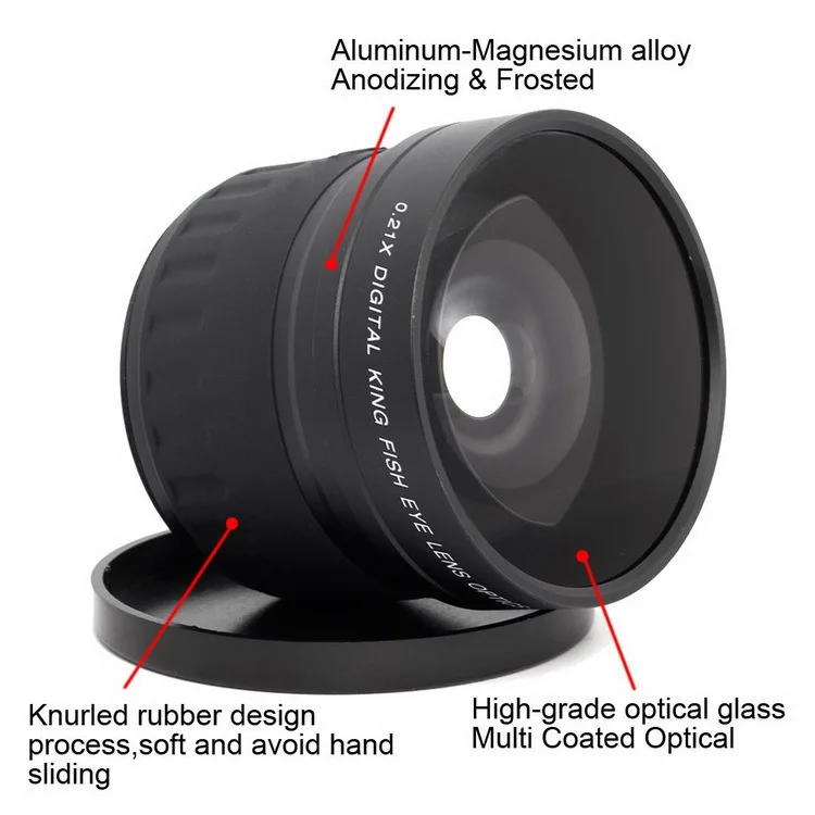 УФ-фильтр 52 мм с 0.21X Fisheye объектив для Nikon D700 D300 D200 D90 D70 D3000 D3100 D3200 D5000 D5100 D5200 фирменнй