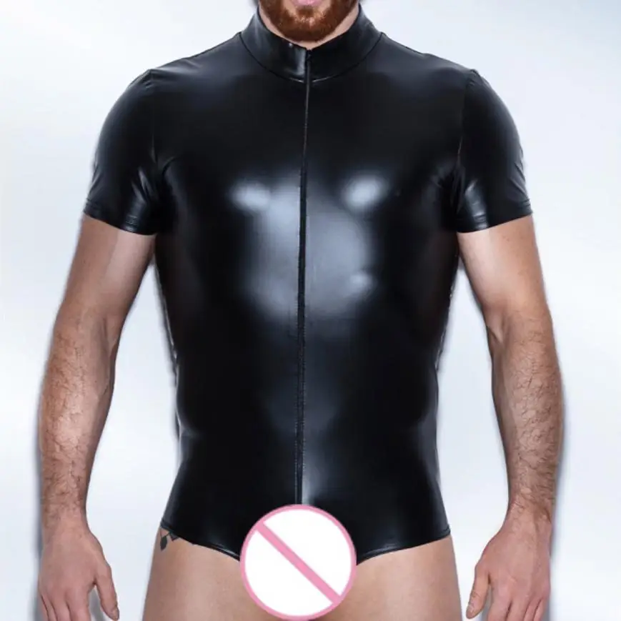 2018 Hot Mens Seductive Straps Artificial Leather Bodysuit Siamese Temptation L116 | Красота и здоровье