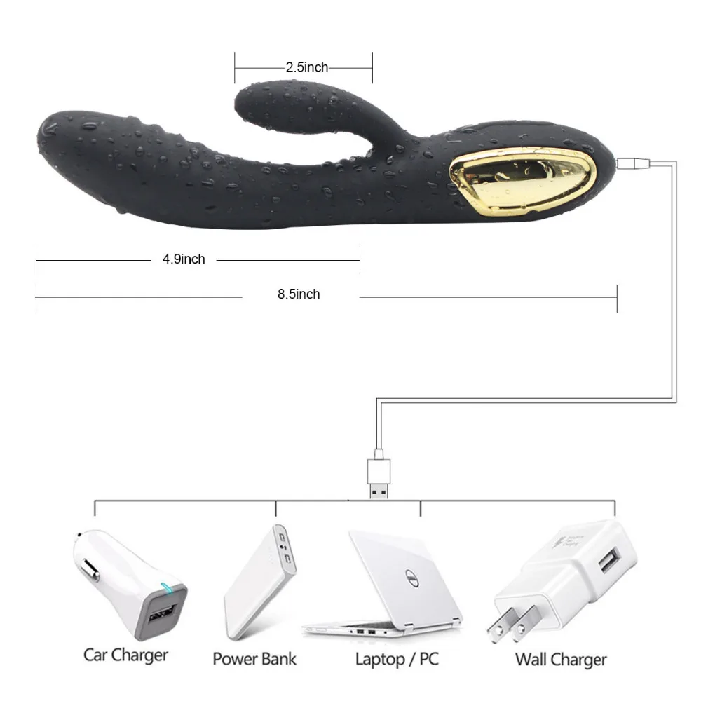 USB 10 Частота двойной двигатель Вибрация горячая Распродажа AV волшебный Массажер
