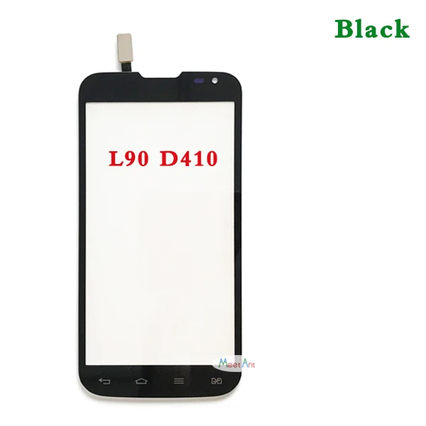 D410 Black No Tool Высокое качество 4," для LG L90 D405 D415 и L90 Dual D410 сенсорный экран дигитайзер сенсор внешняя Передняя стеклянная панель объектива - Цвет: D410 Black No Tool