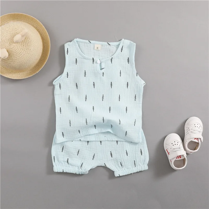 Одежда для маленьких мальчиков повседневный спортивный костюм в летнем стиле с