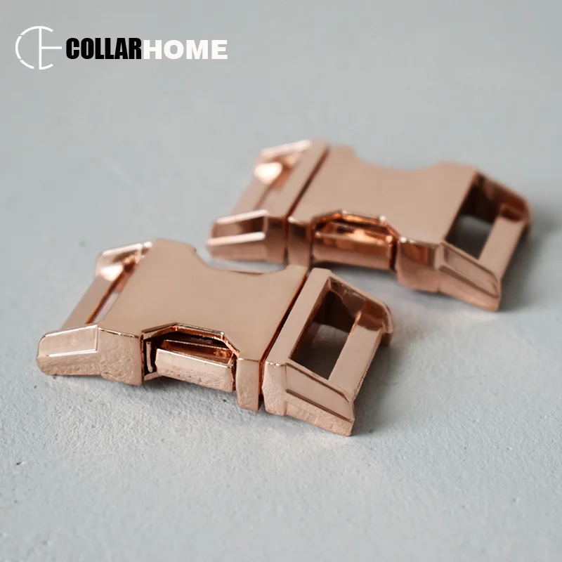 10 шт., металлические пряжки розового золота, регулируемая застежка, ползунки для 20 мм, лямки, тактическая сумка, ошейник для собак, аксессуары