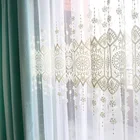 Шторы с вышивкой молочного шелка, современные занавески на окна гостиной, спальни с цветочной вышивкой, Роскошные s-образные