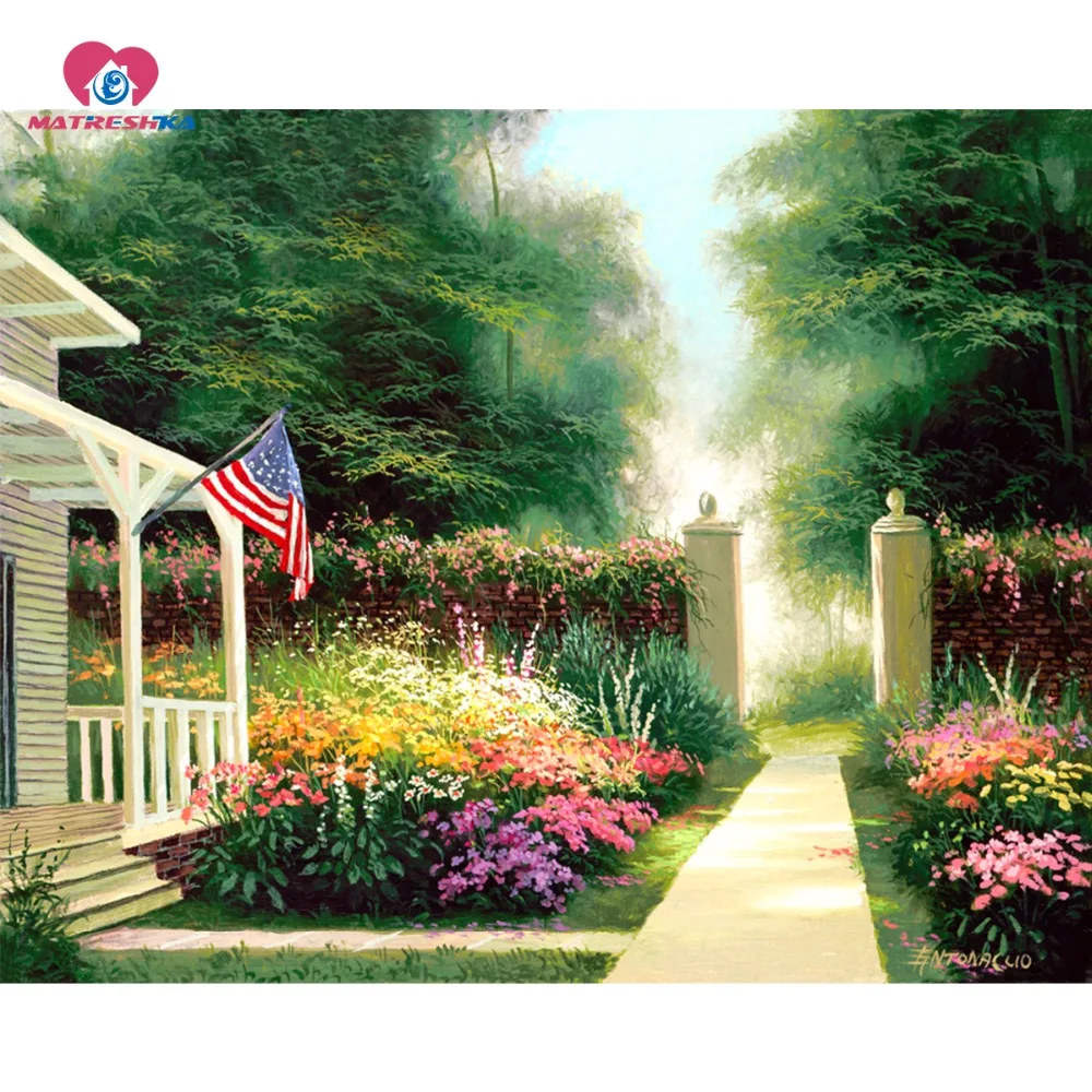 Алмазная вышивка Пейзаж Природа картина стразы бриллиантами ручная живопись