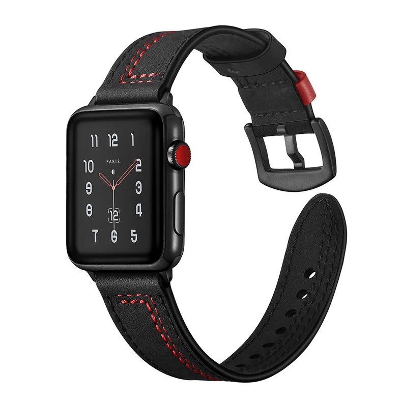Кожаный ремешок для apple watch 5 4 полосным 44 мм 40 мм в едином положении во время занятий легкой атлетикой, apple watch 42mm 38 мм iwatch серии 5/4/3/2, ремень для часов Замена поясная сумка