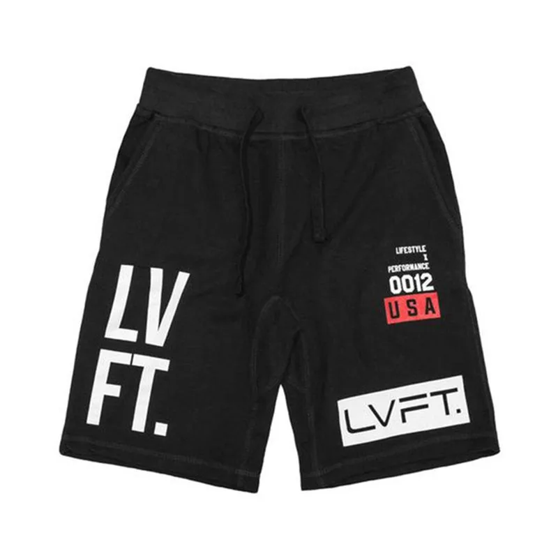 Black Voobuyla, спортивные шорты для фитнеса, мужские хлопковые шорты для бега размера плюс, 3XL, для тренировок, упражнений, пробежек, короткие штаны, быстросохнущие штаны для бега - Цвет: Black