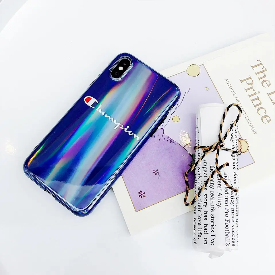 Silicone gradient phone case For iPhone 6 6S 7 8 Plus Drop-proof Back Covers Funda iphone X XR XS MAX |