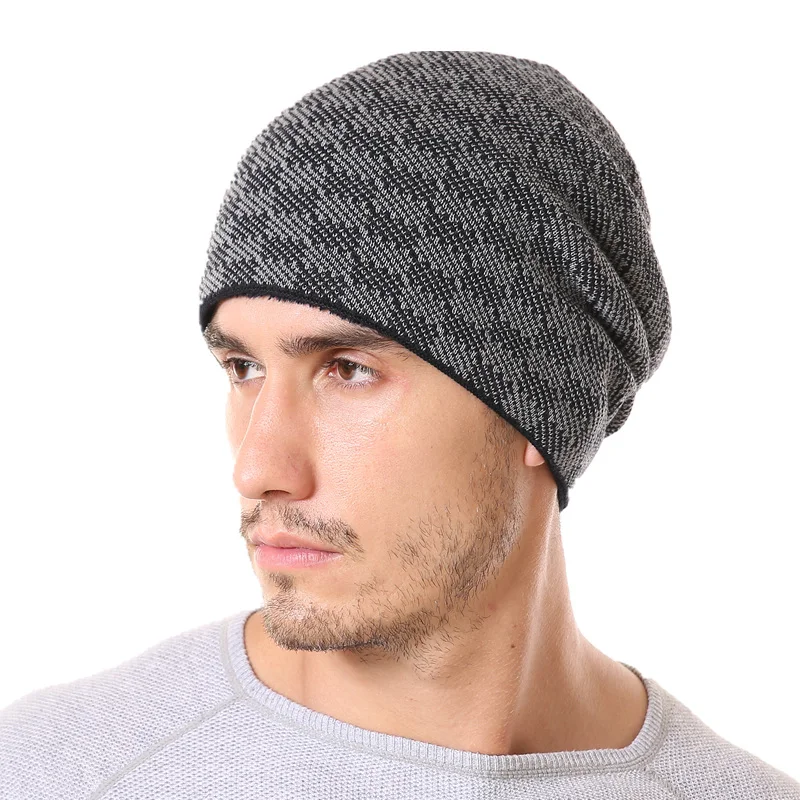 Теплая зимняя шапка унисекс, клетчатая Стильная шапка Skullies Beanies, модные зимние мешковатые шапки для мужчин и женщин, шерстяная меховая вязаная шапка для отдыха