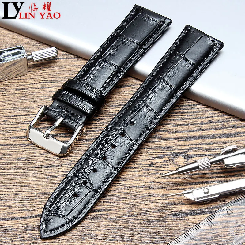 Ремешок для часов Tissot черный браслет из натуральной кожи 12 мм 18 19 20 21 22 23 24 |