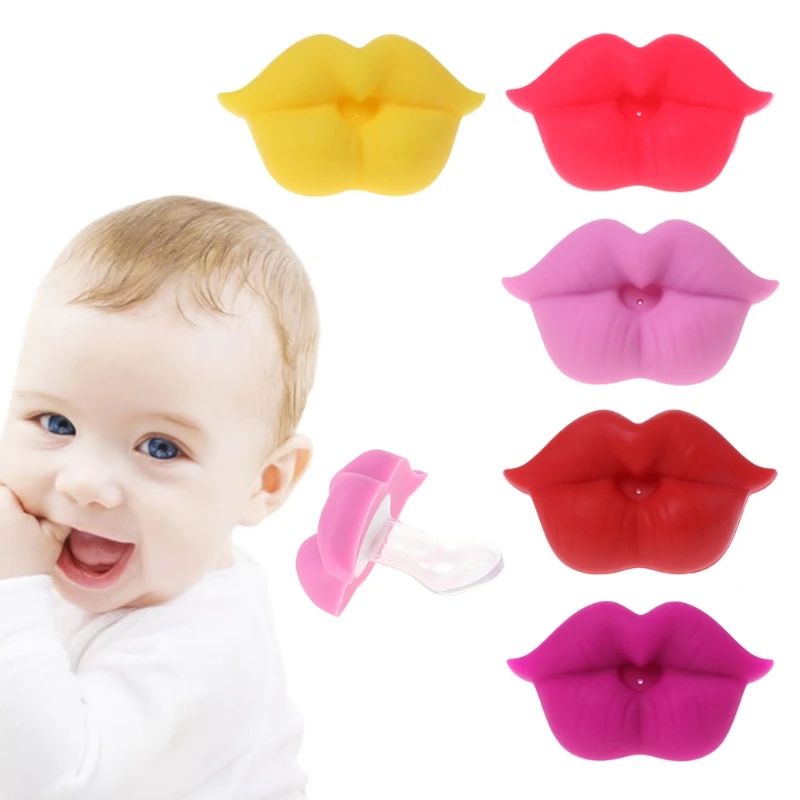 

OOTDTY 1PC Newborn Baby Soother Silicone Pacifier Funny Lips Nipple Orthodontic For Infants Toddlers Baby Care