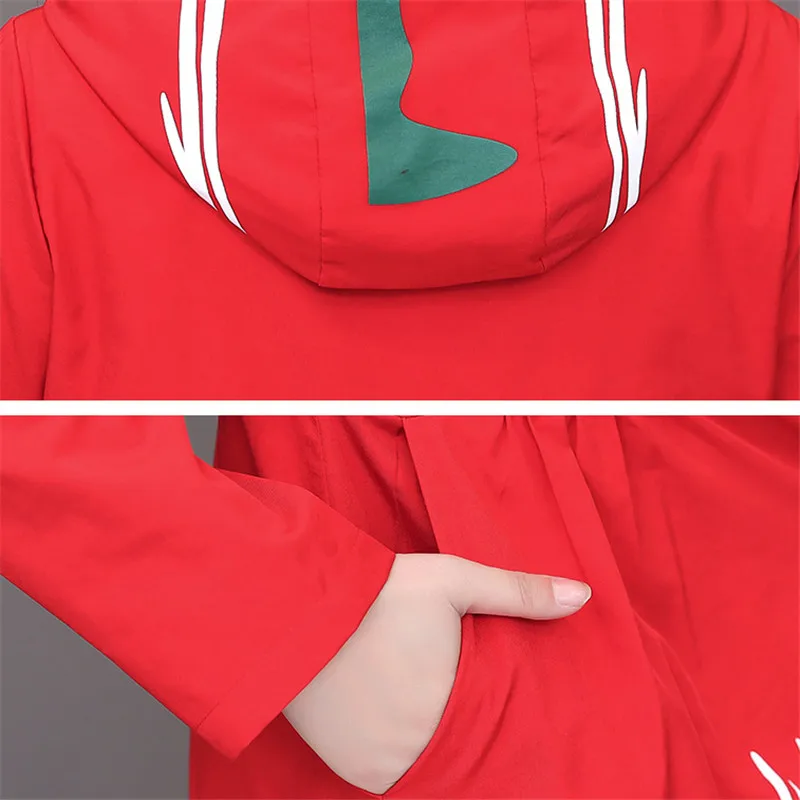 Весна Для женщин куртка новинка 2019 года средней длины с принтом женский ветровка