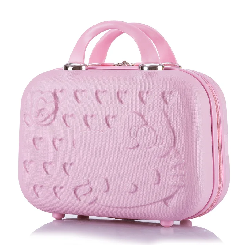 Мультяшная косметичка hello kitty Hellokitty макияж чехол ABS 14 дюймов милый Туризм стильный чемодан багаж Maleta Valise