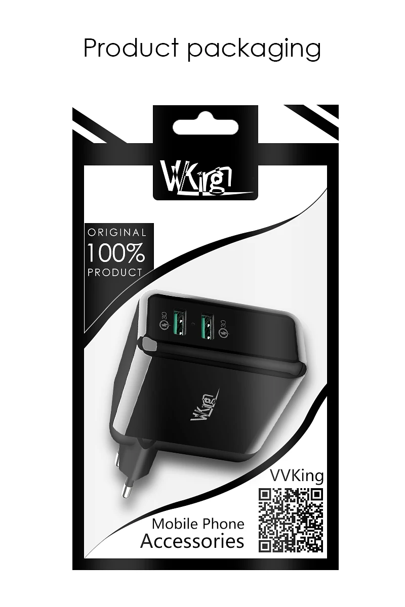 VVKing USB быстрое зарядное устройство 36 Вт двойной Quick Charge 3,0 для iPhone samsung Galaxy Xiaomi huawei LG QC3.0 зарядка EU/US зарядное устройство для телефона