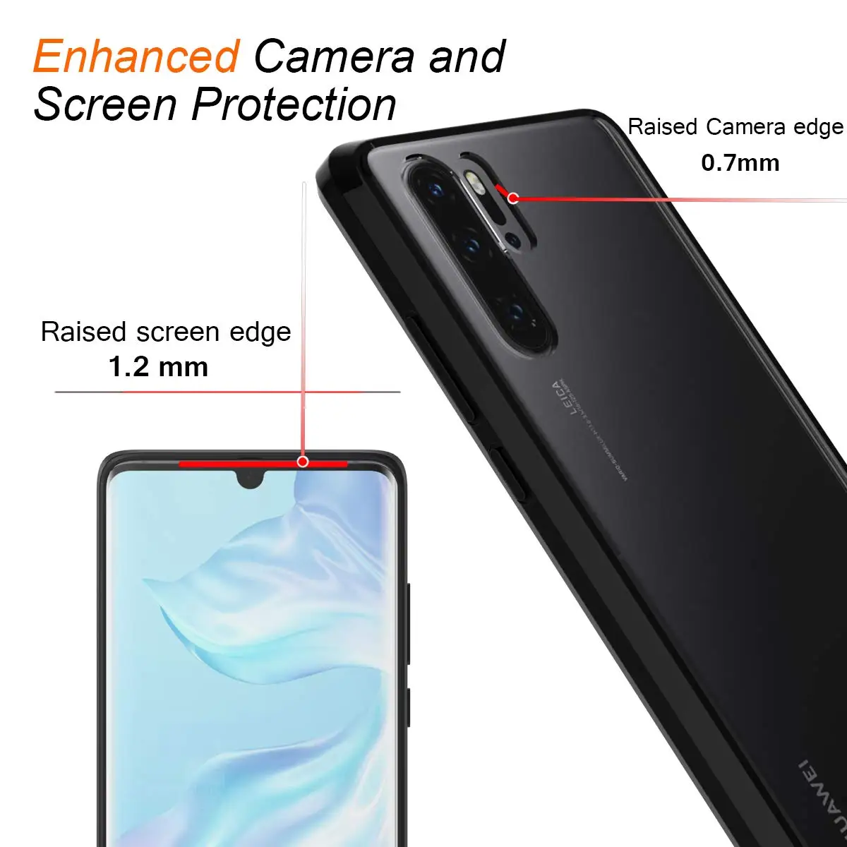 Ударопрочный 360 градусов прозрачный защитный чехол для Huawei P30 Pro p30 Чехол Мягкий